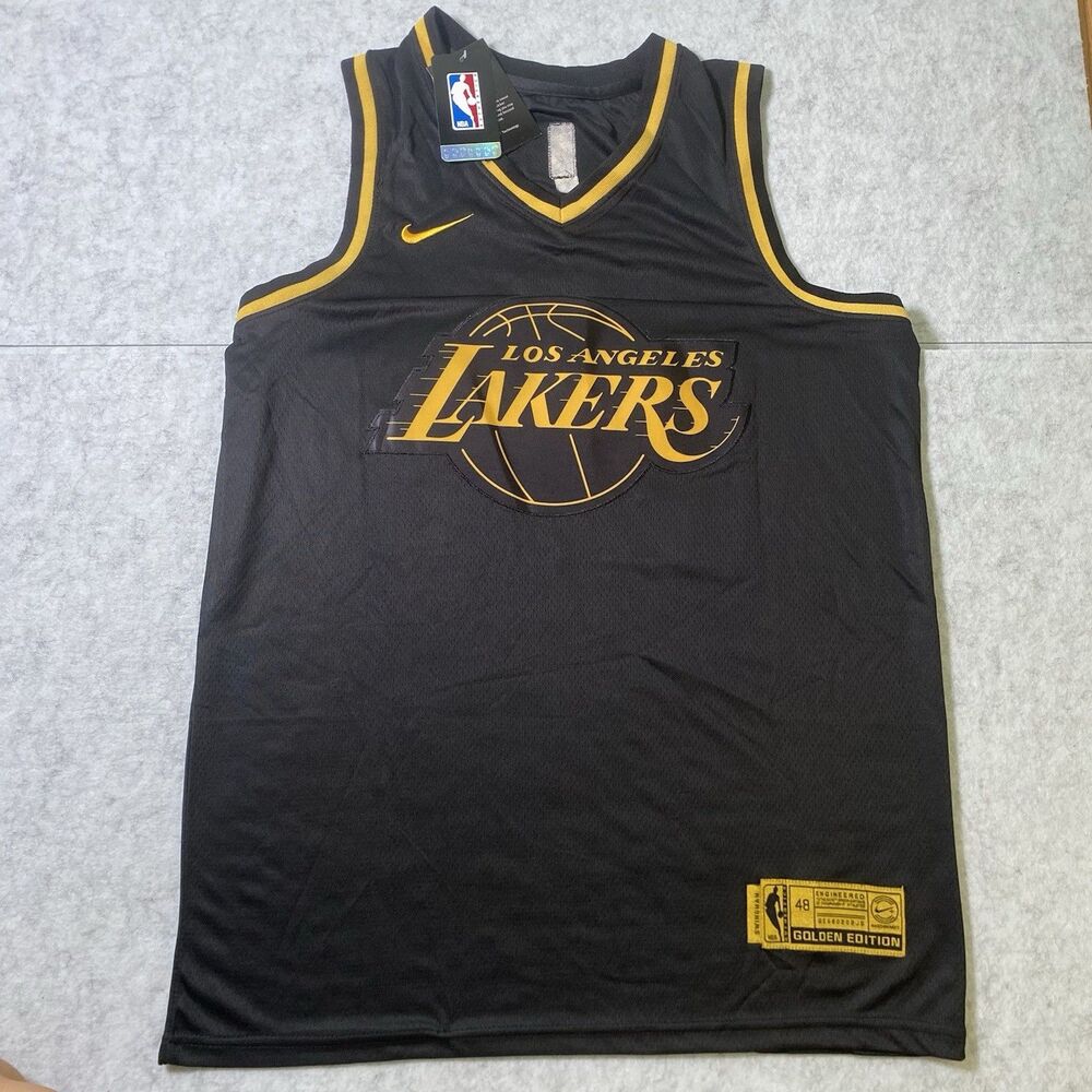 Kobe Bryant 24 Black Mamba Golden Edition Swingman Nike Lakers Jersey Size 48